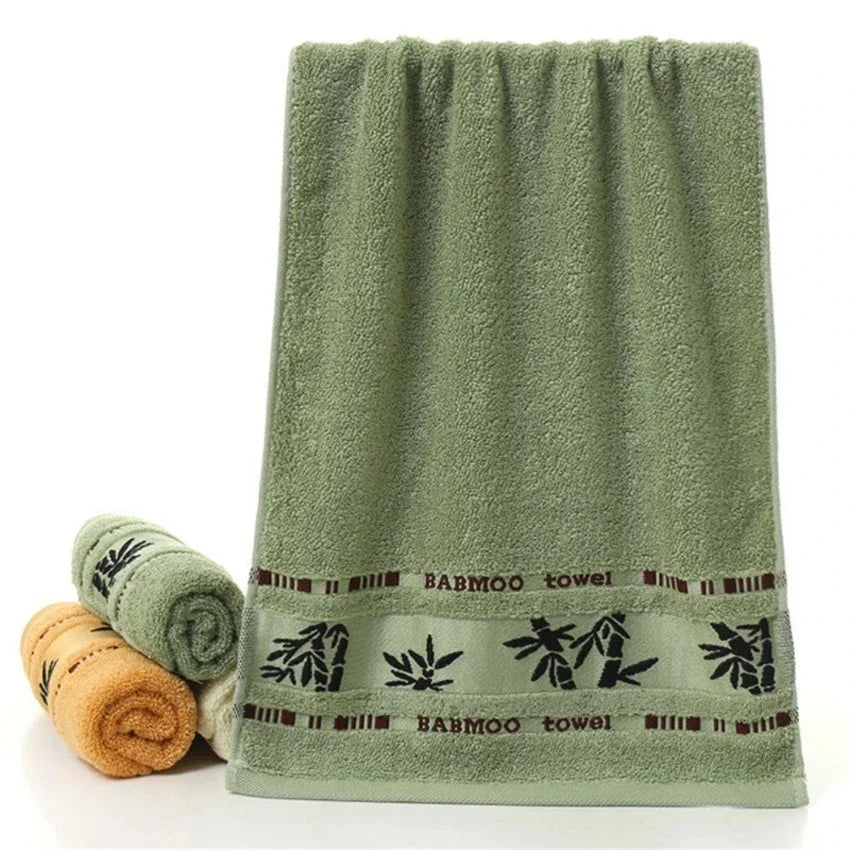 serviettes bain bambou motif lettre vert beige moderne rapide absorption pâques grandes petites