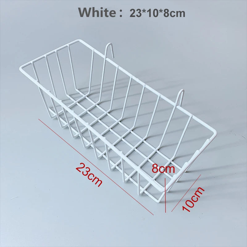 grille métallique moderne suspension murale bacs blanc noir reticule