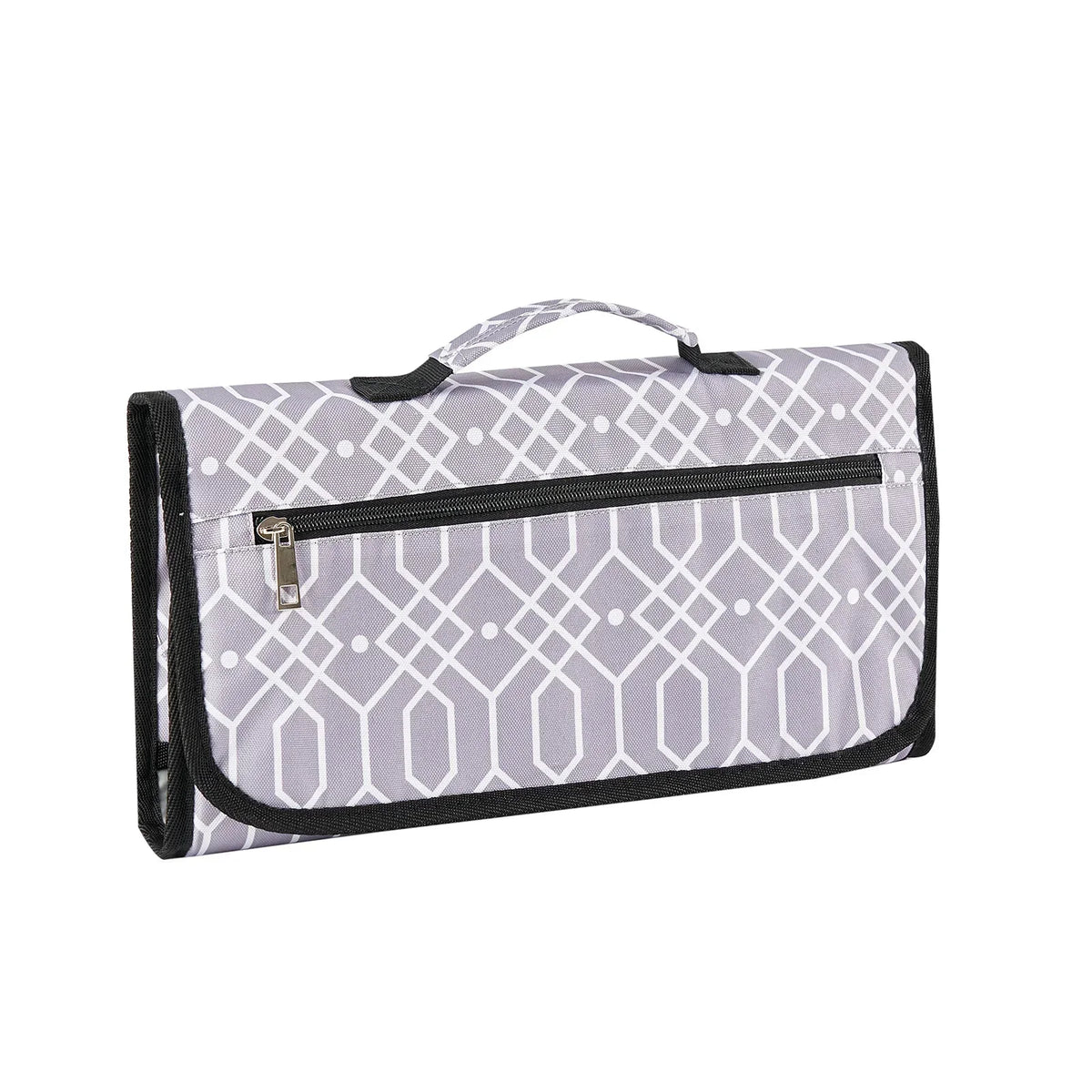 Sac langer pliable noir arrows moderne poches accessoires pratique poignée