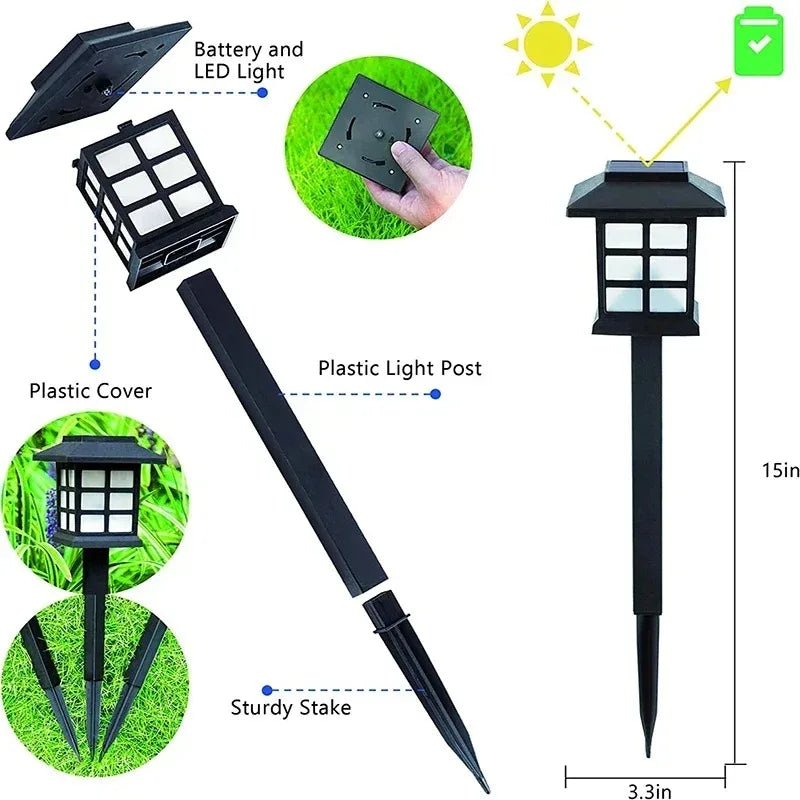 lumière solaire led moderne noire carré blanc ip65 extérieure jardin patio allée urgence