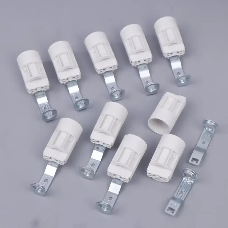 connecteurs électriques blancs modernes 40mm 9mm 10 pièces métal rond lisses opaques