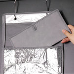 sac rangement suspendu gris maille pratique poches réutilisable porte chambre salle bain