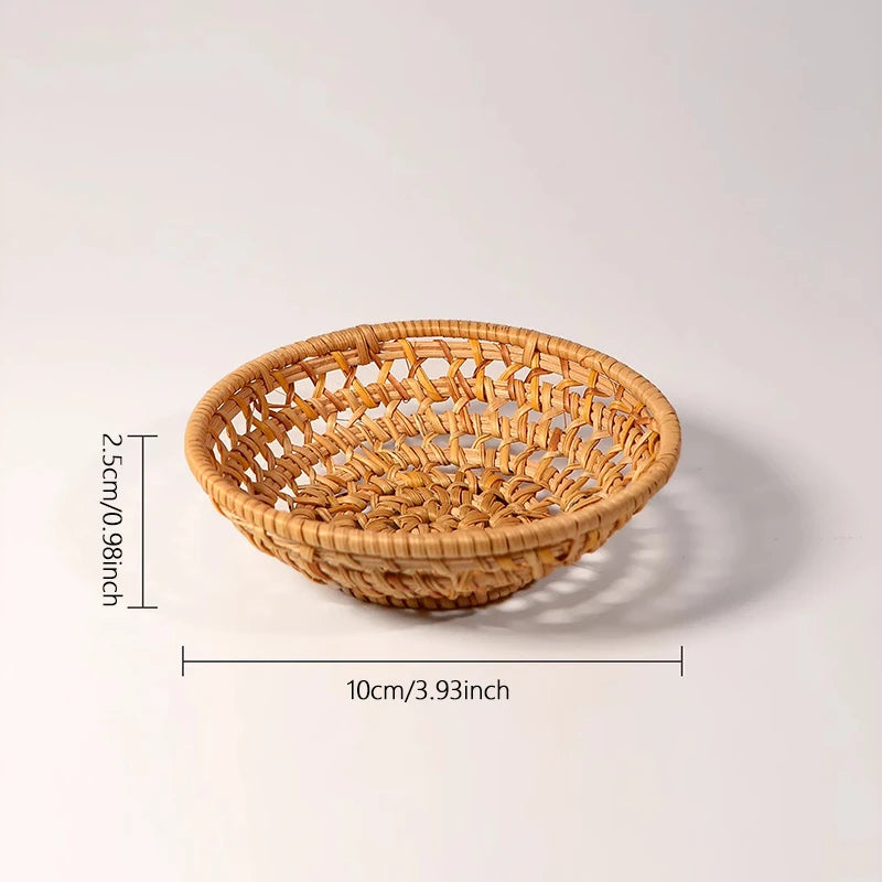 paniers rotin tressage géométrique naturel multifonctionnels ménagers réutilisables traditionnels artisanats