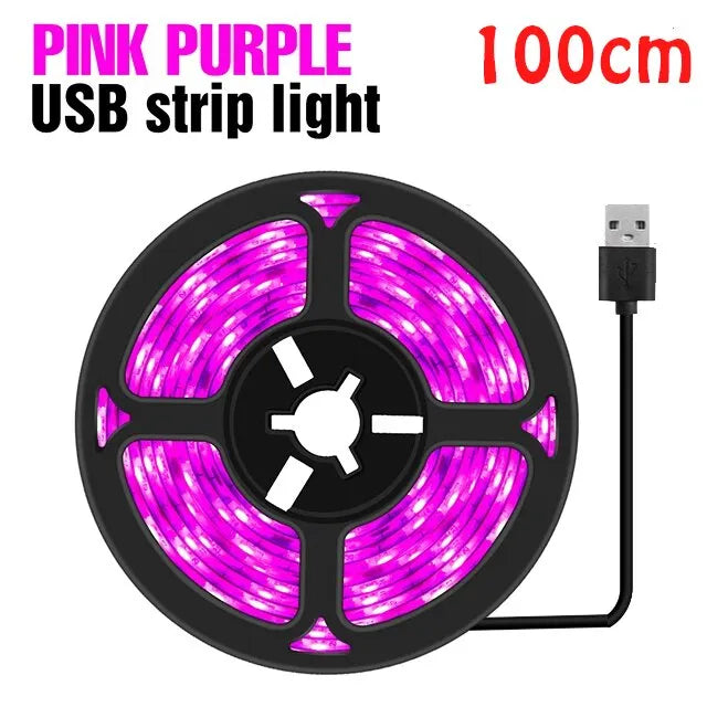 ruban led flexible rose blanc croissance plante usb alimentation 12v 5v 1m 2m 3m