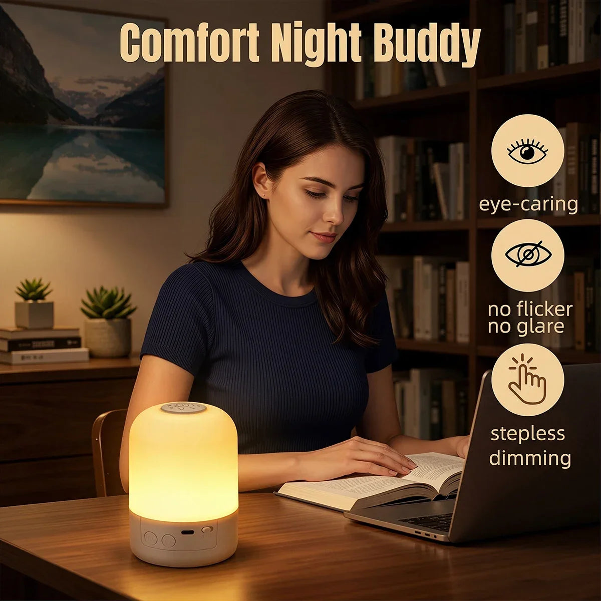 lampe chevet led rechargeable controle tactile nuits enfants sécurité USB