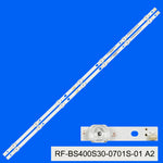 bande lumineuse led blanc moderne connecteurs fixations téléviseur blanc rectiligne