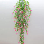 plantes suspendues artificielles fleurs vert rose blanc modernes extérieures