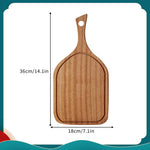planche découper bois naturelle rustique poignées circulaires fourchette cuillère tartine pain
