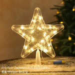 décoration noël étoile lumineuse transparente perforée classique tringle support chambre maison