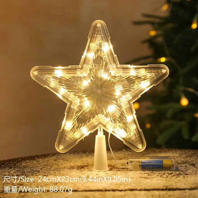 décoration noël étoile lumineuse transparente perforée classique tringle support chambre maison