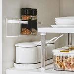 organisateur mural réutilisable blanc moderne épices cosmétiques rangement adhésif multifonction chambre cuisine