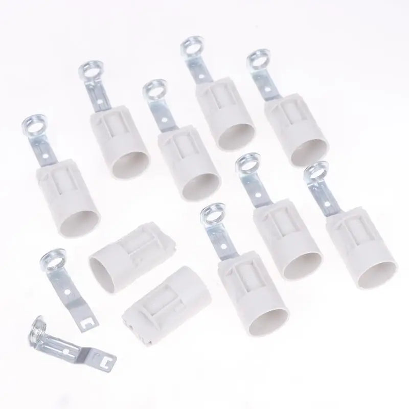 connecteurs électriques blancs modernes 40mm 9mm 10 pièces métal rond lisses opaques