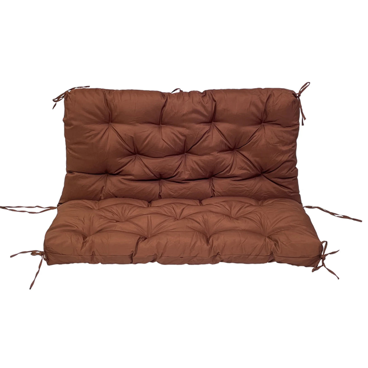 coussin balançoire extérieur gris capitonné imperméable rubans fixation banc jardin moderne