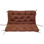 coussin balançoire extérieur gris capitonné imperméable rubans fixation banc jardin moderne