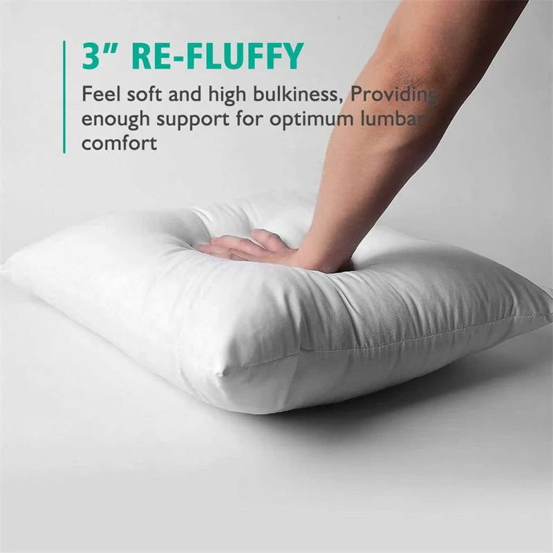 coussin blanc uni coton antistatique mémoire literie décoratif 40x40 50x50 60x60 cm
