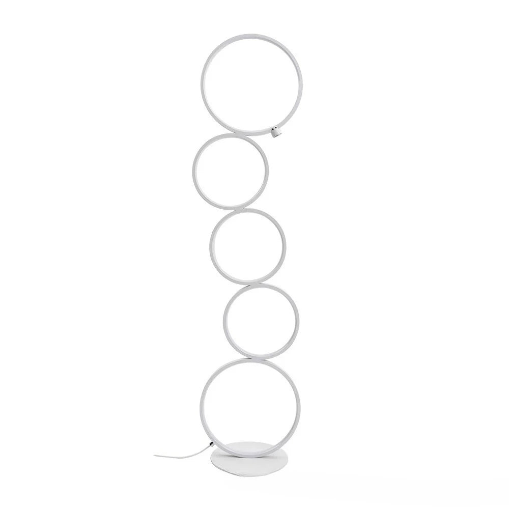 lampe sol moderne blanc circulaire relief éclairage led minimalisteTouchableSwitch cable garantie 2ans