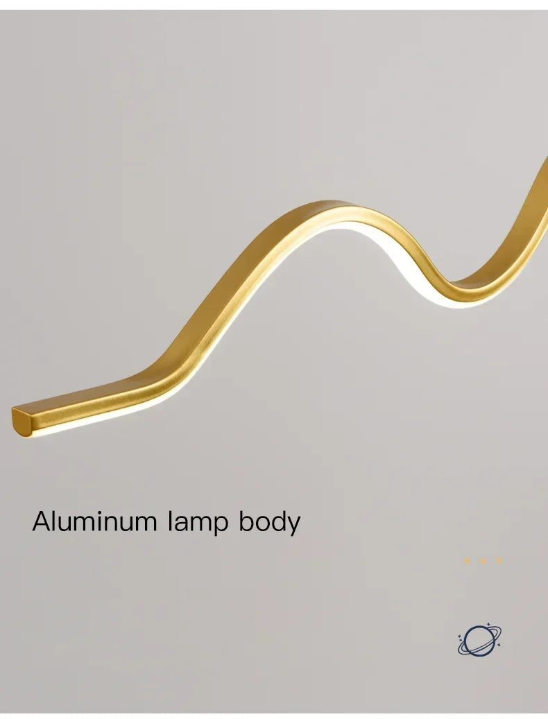 lampe suspendue moderne or blanc minimaliste éclairage salon chambre installer autonomement