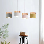 Lampes suspendues modernes abat jour opaques couleurs gris blanc rose jaune scandinave