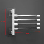 porte serviettes mural blanc barres métalliques adhésif minimaliste moderne bain pliable mobile