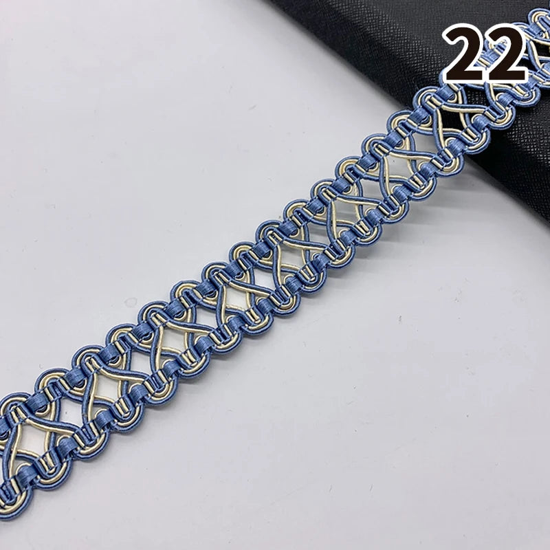 ruban dentelle intégrées largeur 3cm couleurs argent doré classique élégant opaque polyester écologique élastique