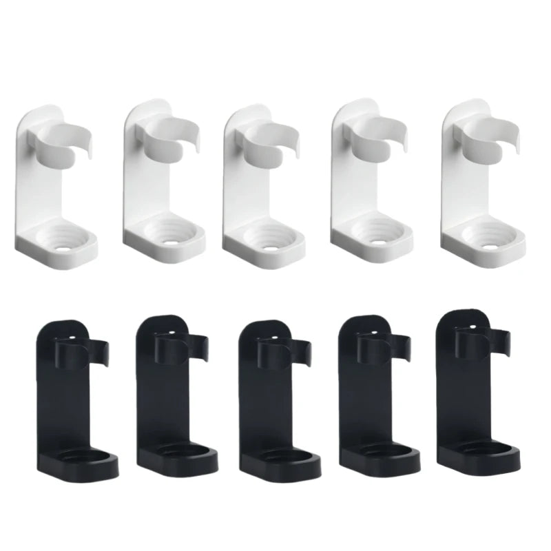support mural brosse dents électrique adhésif blanc rose noir moderne minimaliste 24 35mm