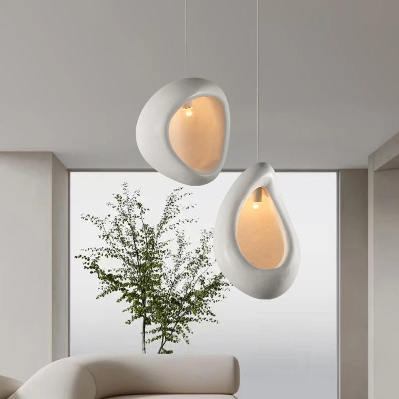 suspension lumineuse moderne blanc texture mat éclairage salon chambre interrupteur tactile 15 30m²