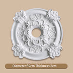 décoratif blanc ornements floraux classique 50cm diamètre 2.8cm épaisseur