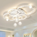 lustre moderne argenté doré cristaux scintillants éclairage chambre salon entrée moderne luxueux