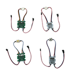 projecteurs led noirs modernes ip67 12v rgb uv aluminium brosséextérieur carréadresseables ws2811 ccc fcc