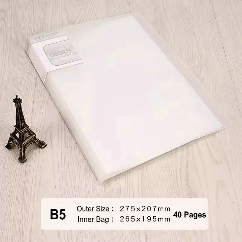 classeur transparent pvc a5 b5 organiseur documents scolaire scolaire moderne violet