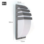 applique murale moderne led noir blanc rayures horizontales ip65 e27 12w 249lm 265v