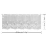 rideau blanc dentelle fleuri transparent classique fenêtre polyester jaccard unique decorationintérieur