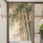 Rideau de bambou dans une couleur beige pour une ambiance douce et naturelle