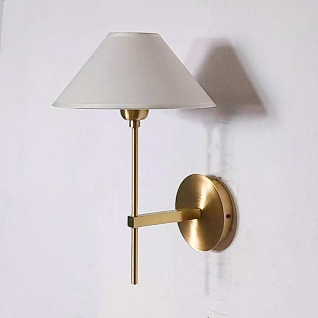 lampe murale conique abatjour opaque moderne minimaliste or blanc gris beige vert