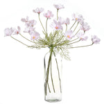 décoration intérieure moderne bouquet lys artificiel blanc 60cm vase minimaliste