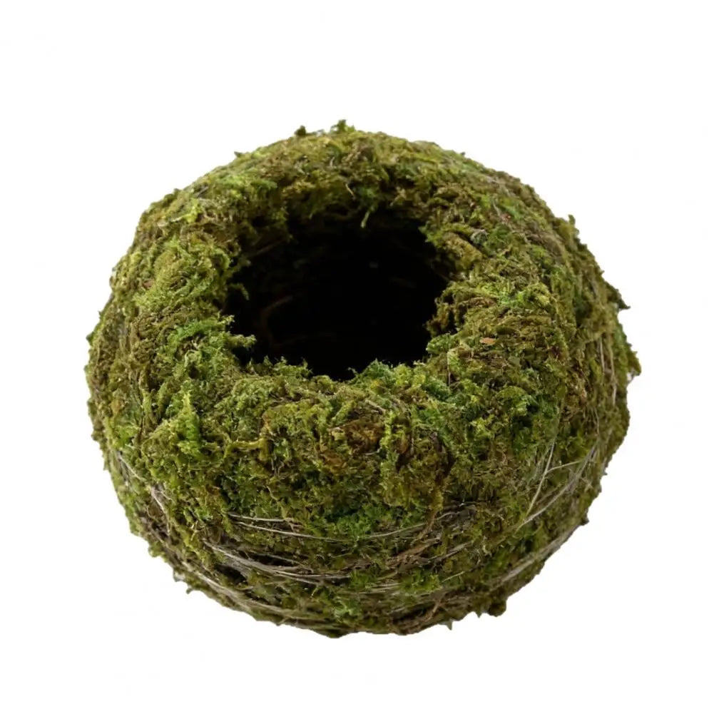 Boule mousse artificielle verte texture naturelle décoration intérieure pot fleuri jardinière