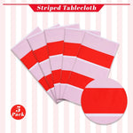 nappe rayée rouge blanche festives occasions tables serviettes décorations anniversaire fêtes