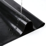 tapis imperméable pvc noir lisse brillant résistant humidité portable pliable camping plein air épais