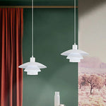 lampe suspendue moderne blanche minimaliste plafonnier salon chambre luminaires intérieur rond épuré