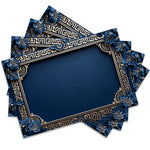 tapis table bleu doré motif floral classique élégants maison fête hiver printemps été automne