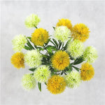 bouquet fleurs artificielles vert blanc jaune rose moderne minimaliste intérieur décoration mariage anniversaire