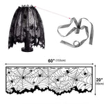 rideau halloween noir toile d'araignée chauves souris imperméable réutilisableextérieurintérieur