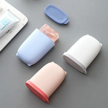 récipient savon silicone étanche couvercle chat oreilles bleu rose blanc mignon designextérieur rangement portable