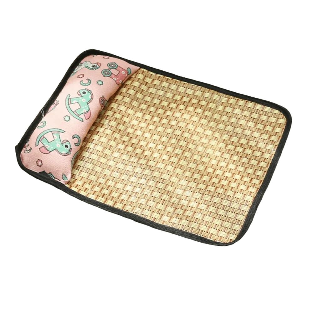 tapis rafraîchissant animal compagnie tissé géométrique moderne imperméable antidérapant oreiller sol chiens