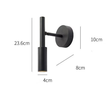 applique murale moderne cylindrique aluminium noir blanc luminaire intérieur salon chambre salon