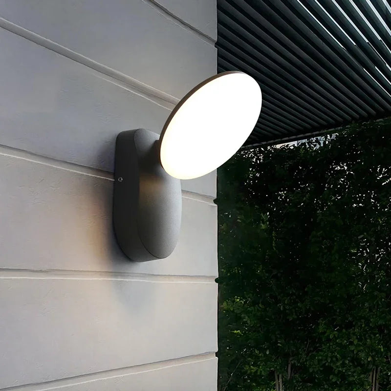 applique murale moderne noir blanc mat éclairage maison interrupteur capteur mouvement ip65