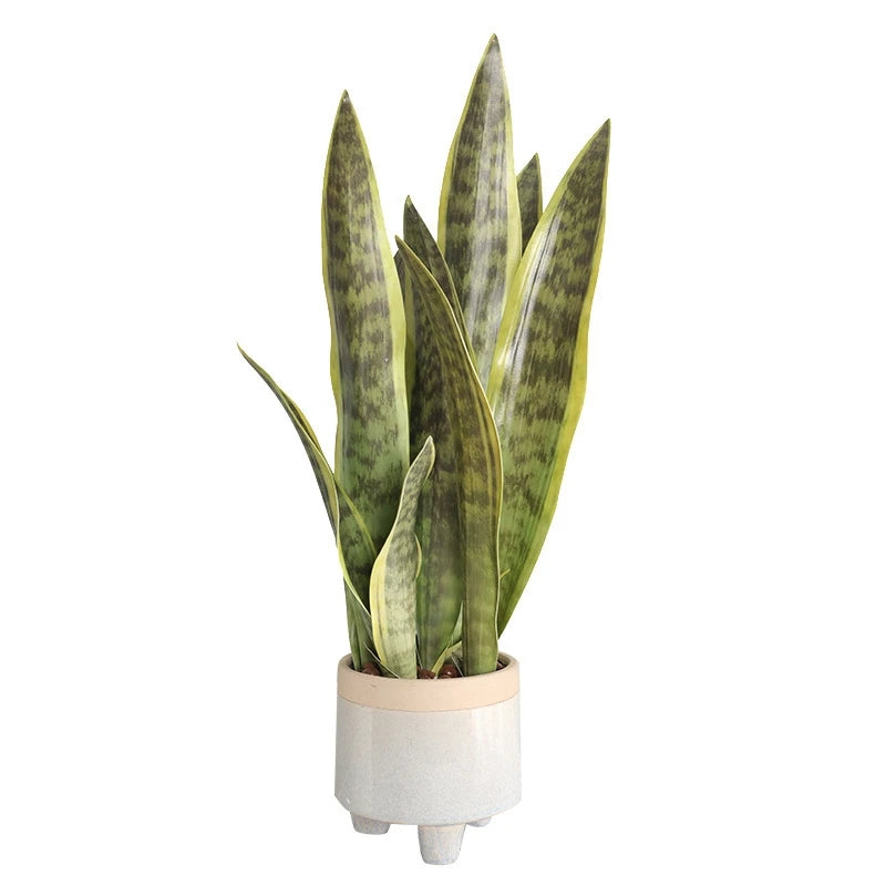 plantes artificielles vertes feuilles tropicales moderne decoration intérieure extérieur aloe vera sansevieria branches longues