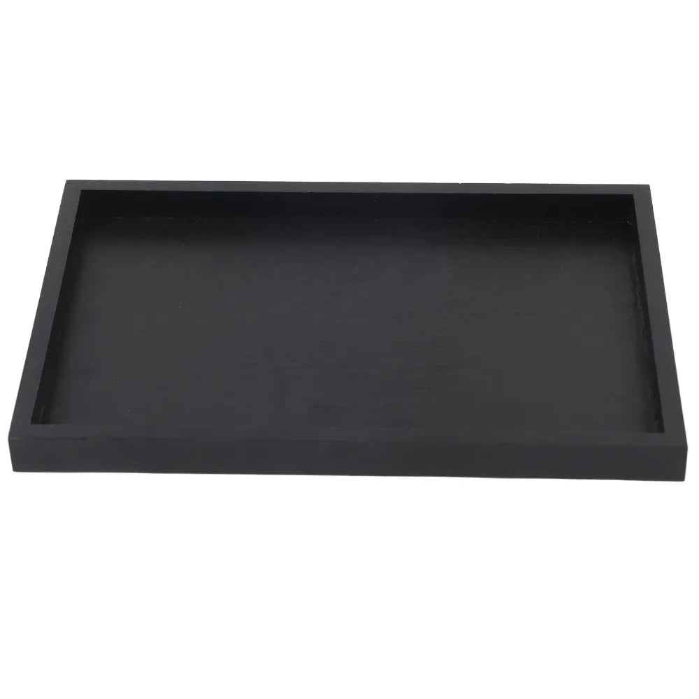 plateau thé moderne élégant bambou noir texturé dimension 30x20cm haute qualité