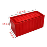 boîte rangement classique conteneur métal rectangle couleurs noir rouge bleu violet jaune rayures horizontales
