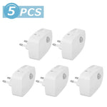 lampe détection mouvement blanc moderne compact adhésif led batteries aaa piroseau on off auto